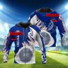 Chelsea FC Custom Name Blue White Flame Ball Zip Up Hoodie