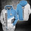 Manchester City White Blue Pullover Hoodie V5