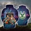 NBA Milwaukee Bucks All The Stars Pullover Hoodie V4