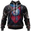 NBA Philadelphia 76ers Custom Name Number Warrior Armor Zip Up Hoodie