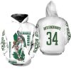 NBA Milwaukee Bucks White Grafiti Giannis Antetokounmpo No 34 Pullover Hoodie