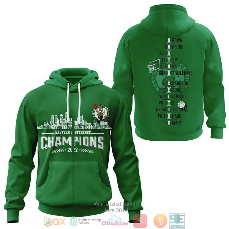 NBA Boston Celtics Green Players Name Eastern Conference Champions 2023 Zip Up Hoodie NBA Boston Celtics Green Players Name Eastern Conference Champions 2023 Zip Up Hoodie