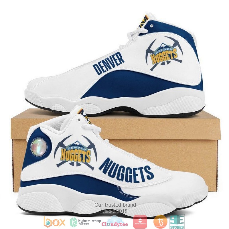 NBA Denver Nuggets White Blue Logo 2004 – 2018 Air Jordan 13 Shoes NBA Denver Nuggets White Blue Logo 2004 – 2018 Air Jordan 13 Shoes