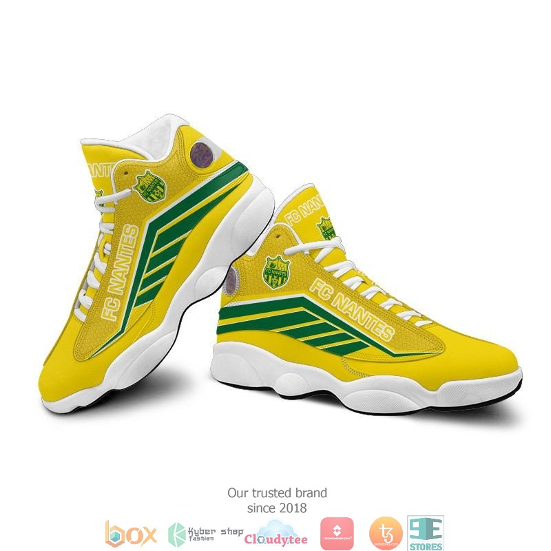 FC Nantes Yellow Green Air Jordan 13 Shoes