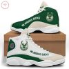 NBA Milwaukee Bucks Green Cream Air Jordan 13 Shoes