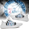 NBA Philadelphia 76ers White Scratch Yeezy Boost Sneakers