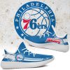 NBA Philadelphia 76ers Blue White Yeezy Boost Sneakers