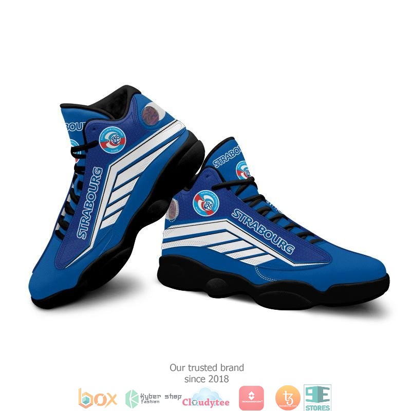 RC Strasbourg Alsace Blue Air Jordan 13 Shoes