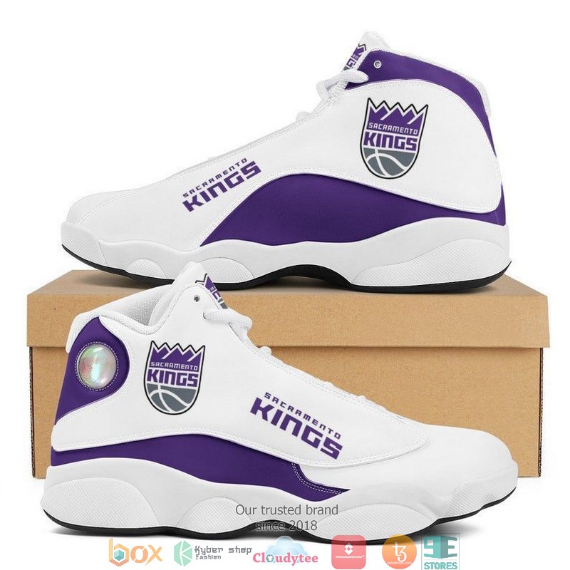 NBA Sacramento Kings White Purple Air Jordan 13 Shoes NBA Sacramento Kings White Purple Air Jordan 13 Shoes