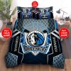 NBA Dallas Mavericks Custom Name Black Gray Bedding Set