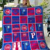 NBA Detroit Pistons Blue Red #1 Fan Forever Quilt Blanket