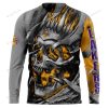 NBA Los Angeles Lakers Custom Name Number Golden Gray Skull Sweatshirt