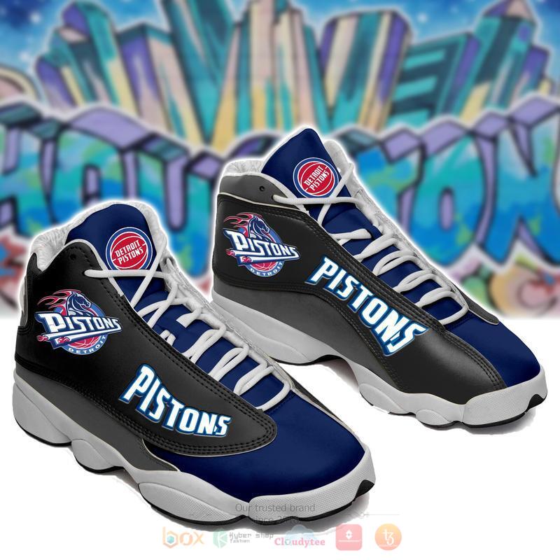 NBA Detroit Pistons Black Blue Air Jordan 13 Shoes