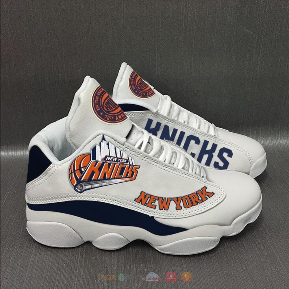 NBA New York Knicks White Blue Air Jordan 13 Shoes NBA New York Knicks White Blue Air Jordan 13 Shoes
