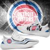 NBA Detroit Pistons White Blue Scratch Yeezy Boost Sneakers V3