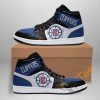 NBA Los Angeles Clippers Blue Black Air Jordan 1 High Sneakers
