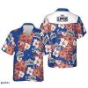 NBA Los Angeles Clippers Blue White Hibiscus Flowers Hawaiian Shirt V2
