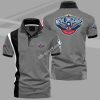 NBA New Orleans Pelicans Gray Navy Polo Shirt