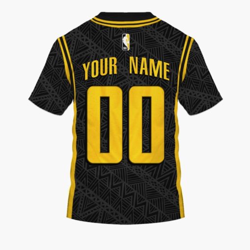 NBA Indiana Pacers Custom Name Numer 2020 xBlack Panther Marvel Jersey T-Shirt