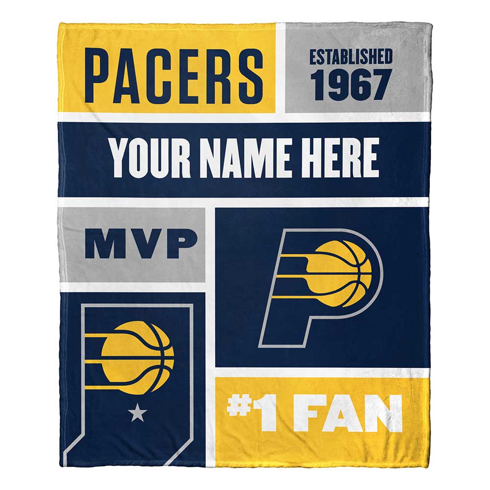 NBA Indiana Pacers Custom Name #1 Fan Fleece Blanket NBA Indiana Pacers Custom Name #1 Fan Fleece Blanket