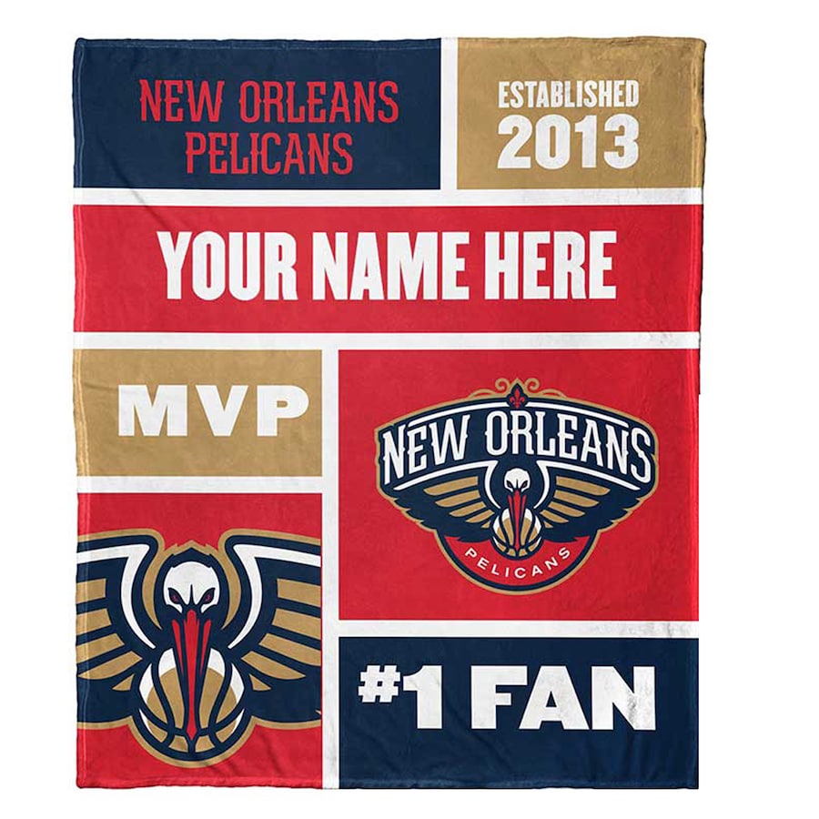 NBA New Orleans Pelicans Custom Name Fleece Blanket NBA New Orleans Pelicans Custom Name Fleece Blanket