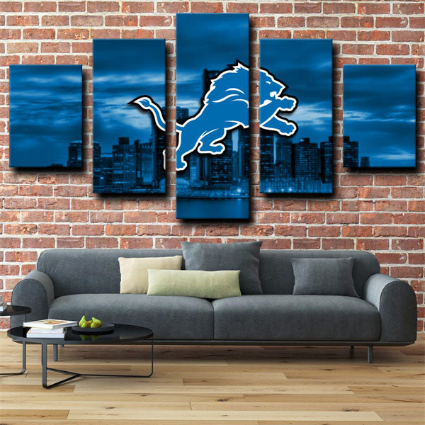 NFL Detroit Lions City 5 Panel Canvas NFL Detroit Lions City 5 Panel Canvas