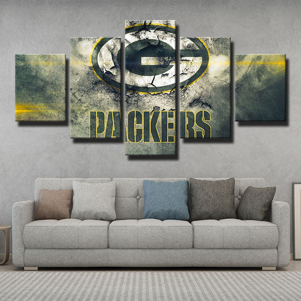 NFL Green Bay Packers Split Wall Light 5 Panel Canvas NFL Green Bay Packers Split Wall Light 5 Panel Canvas