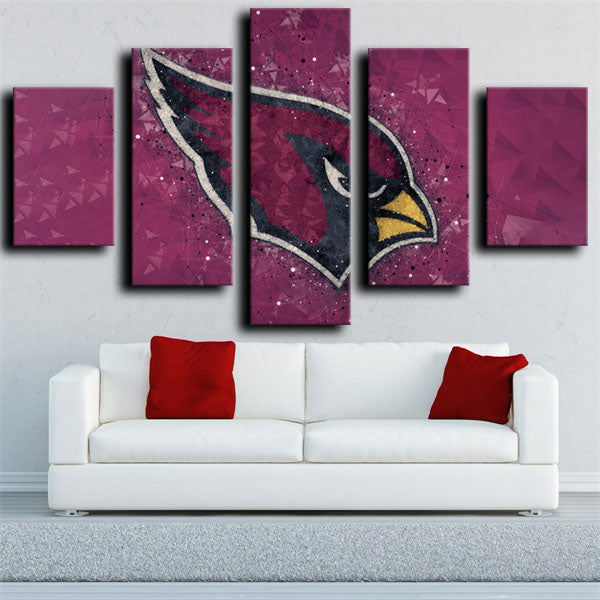 NFL Arizona Cardinals Rose Red 5 Panel Canvas NFL Arizona Cardinals Rose Red 5 Panel Canvas