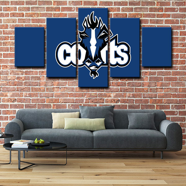 NFL Indianapolis Colts Logo 5 Panel Canvas NFL Indianapolis Colts Logo 5 Panel Canvas