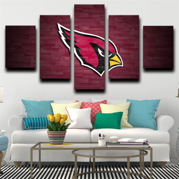 NFL Arizona Cardinals Simple Logo 5 Panel Canvas NFL Arizona Cardinals Simple Logo 5 Panel Canvas