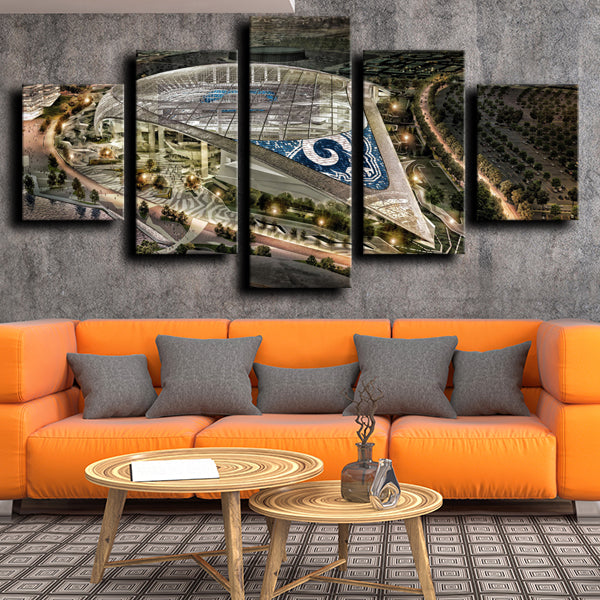 NFL Los Angeles Rams Stadium Night 5 Panel Canvas