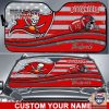 NFL Tampa Bay Buccaneers Custom Name American Flag Car Sunshade