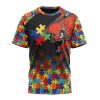 NFL Cleveland Browns Custom Name Number Autism Awareness Design T-Shirt