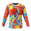 NFL Cleveland Browns Custom Name Number Puzzle Autism Awareness Sweatshirt