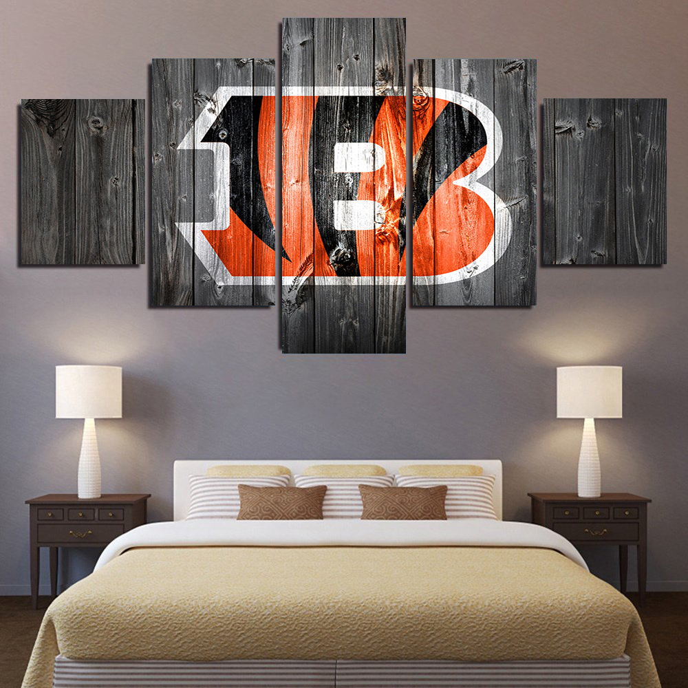 NFL Cincinnati Bengals Wood 5 Panel Canvas NFL Cincinnati Bengals Wood 5 Panel Canvas