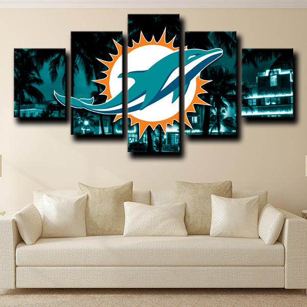 NFL Miami Dolphins City 5 Panel Canvas NFL Miami Dolphins City 5 Panel Canvas