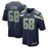 Seattle Seahawks Damien Lewis Nike College Navy NFL Game Jersey
