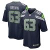 Seattle Seahawks Evan Brown Nike College Navy NFL Game Jersey