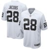 Las Vegas Raiders Josh Jacobs Nike White NFL Game Jersey