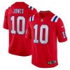 New England Patriots Mac Jones Nike Red NFL Game Jersey