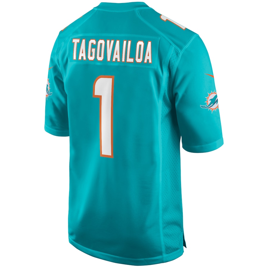 Miami Dolphins Tua Tagovailoa Nike Aqua NFL Game Jersey Miami Dolphins Tua Tagovailoa Nike Aqua NFL Game Jersey