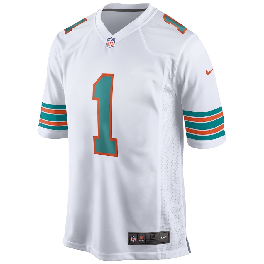 Miami Dolphins Tua Tagovailoa Nike White Alternate NFL Game Jersey Miami Dolphins Tua Tagovailoa Nike White Alternate NFL Game Jersey