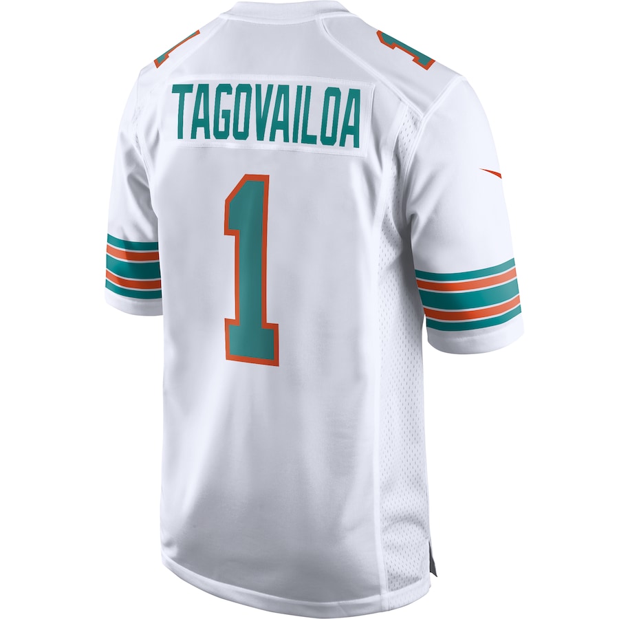 Miami Dolphins Tua Tagovailoa Nike White Alternate NFL Game Jersey Miami Dolphins Tua Tagovailoa Nike White Alternate NFL Game Jersey