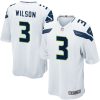 Seattle Seahawks Russell Wilson Nike White NFL Game Jersey