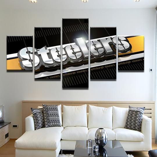NFL Pittsburgh Steelers Style 5 Panel Canvas NFL Pittsburgh Steelers Style 5 Panel Canvas