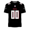 NFL Atlanta Falcons Custom Name Number Black Home Jersey T-Shirt