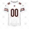 NFL Chicago Bears Custom Name Number White Road Jersey T-Shirt
