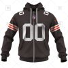 NFL Cleveland Browns Custom Name Number Brown Home Jersey Zip Up Hoodie