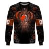 NFL Cleveland Browns Custom Name Number Rose Dragon Sweatshirt