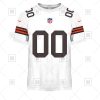 NFL Cleveland Browns Custom Name Number White Road Jersey T-Shirt
